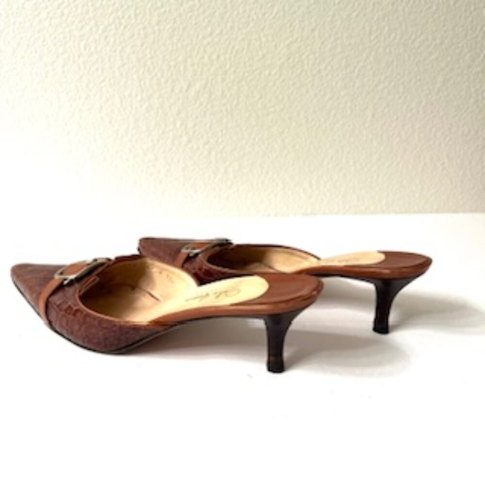 Vintage Cole Haan Collection Brown Slide Leather Mule, Made in Italy - Picture 3 of 7